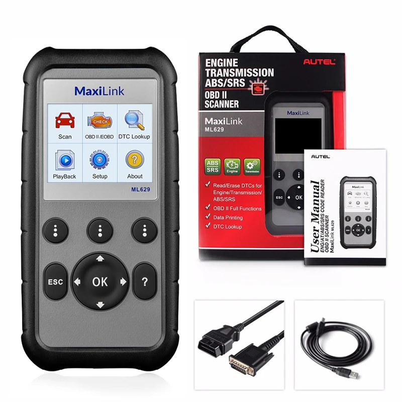 

Autel ML629 OBD2 Scanner Automotive Car Diagnostic Tool Engine Transmission ABS SRS OBD2 Code Reader PK CRP129E CR3001 CRP123