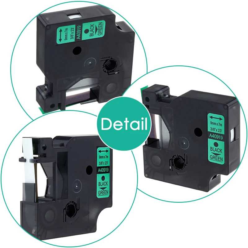 Greateam 10 шт./лот 40919 совместимый с dymo D1 S0720740 9 мм лента для маркировки черный на