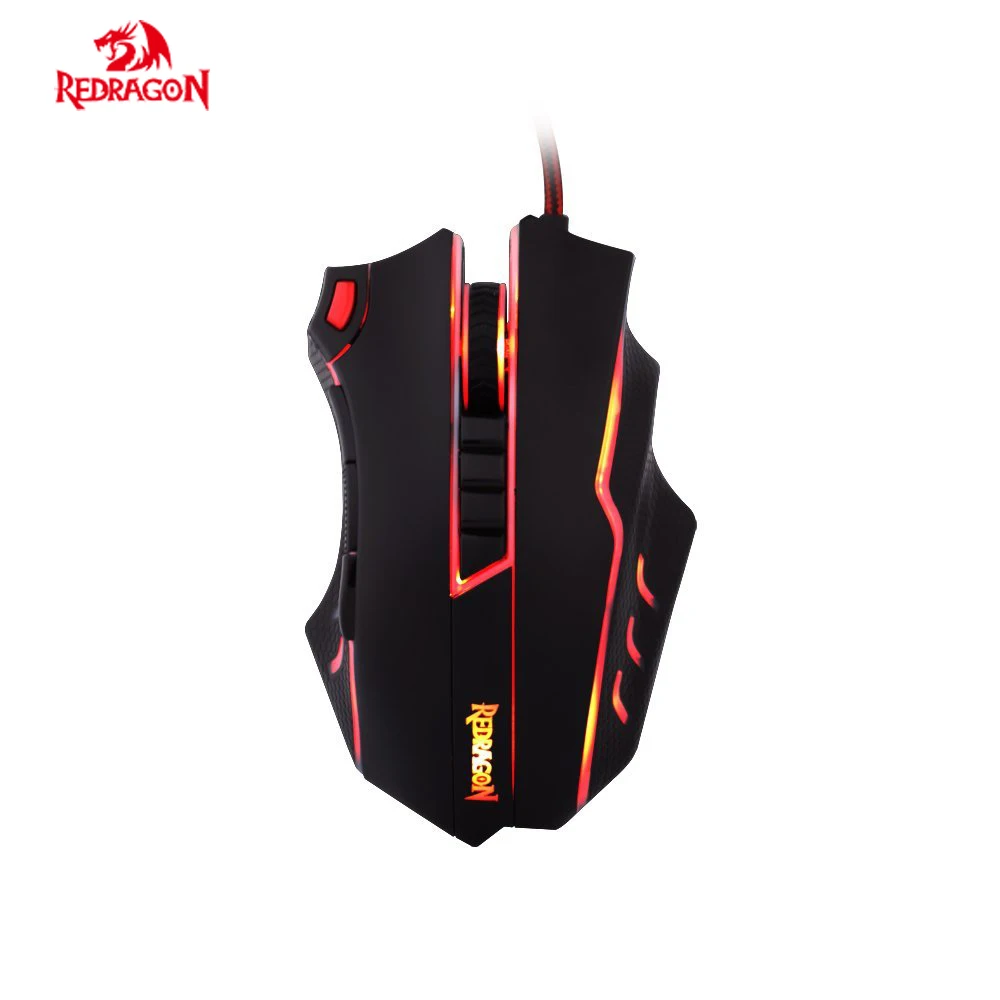 Игровая лазерная мышь Redragon M802 TITANOBO проводная USB с 10 программируемыми 24000 DPI RGB