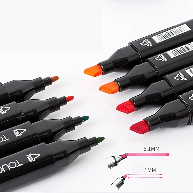 168 Цвета TouchFIVE живопись для рисования ручка набор кистей двойной головой жирных