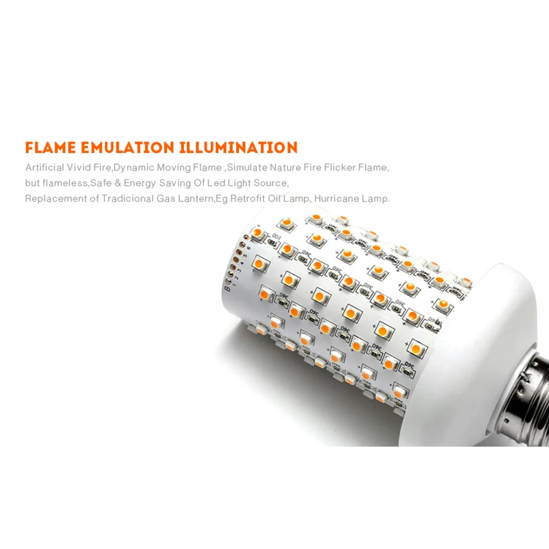 MLZAOSN Светодиодный лампа с пламенем динамическая Мерцающая светодиодная
