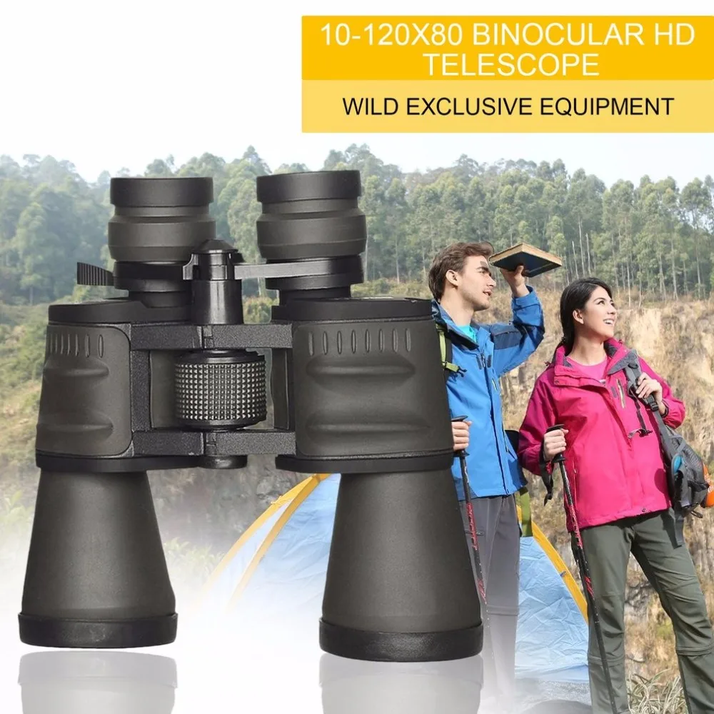 10-120x80 бинокль телескоп Водонепроницаемый зум высокой четкости увеличение