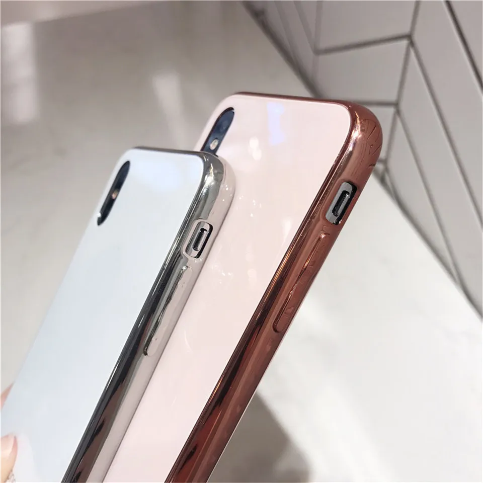 Противоударный чехол из закаленного стекла для iPhone 7 Plus 7 Plus 8 8Plus 6s iPhone7 iPhone8 чехол для Coque iPhone XS MAX XR 10 стеклянный чехол