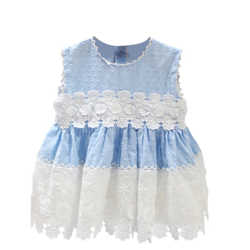 Новинка лета 2019 жаккардовое платье без рукавов на заказ в Испании кружевное +