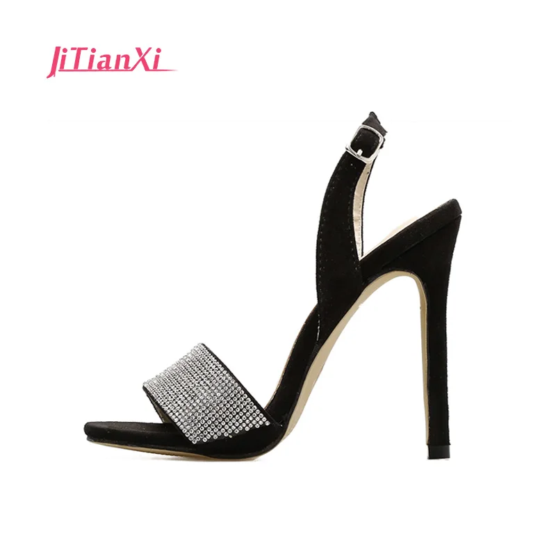 2018 Новый Летний стиль с роскошными стразами босоножки на высоком