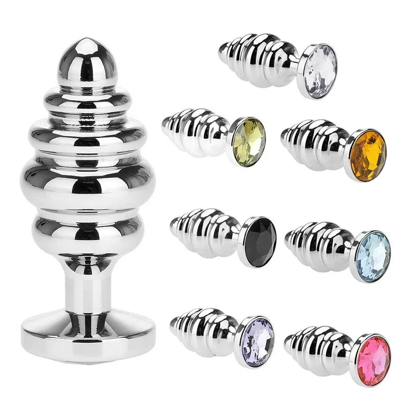 Спиральные бусины из алюминиевого сплава Анальная пробка вставка для заднего