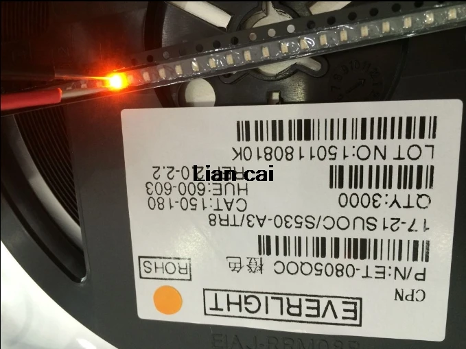 1000 шт 0805 SMD оранжевый Янтарный светодиод 600-610nm SMT СВЕТОДИОДНЫЙ светильник диодный