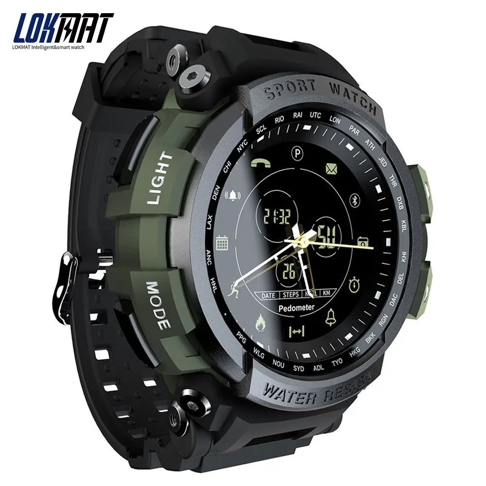 LOKMAT SmartWatch Спорт Шагомер Bluetooth 50 м водостойкая информация Напоминание Цифровой