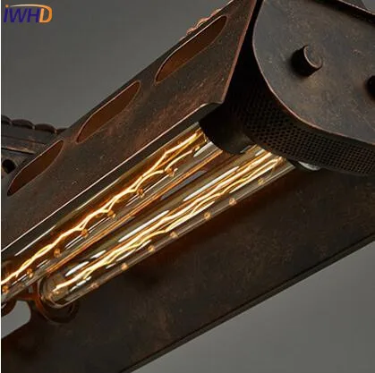 Винтажные подвесные светильники IWHD в американском стиле лофт барный Домашний