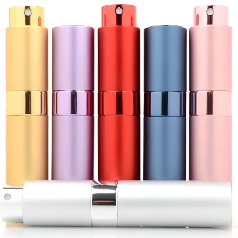 

10ml Mini Portable Travel Aluminum Refillable Spray Perfume Bottle Cosmetic Containers With Atomizer LX5270
