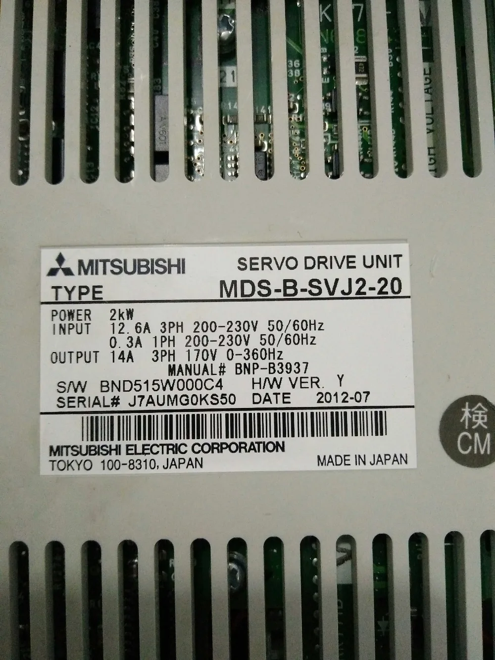 Mitsubishi MDS-B-SVJ2-20 сервопривод/драйвер используется в хорошем состоянии | Инструменты