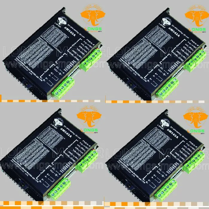 Драйвер шагового двигателя 4-осевой DM542A 4.2A 128 micsteps 18-50 в для Nema 23 длинный двигатель