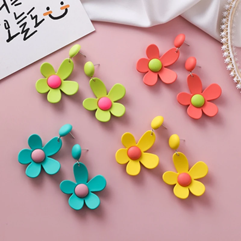 2019 новые серьги Модные ювелирные изделия цветок свисающие преувеличенные летние