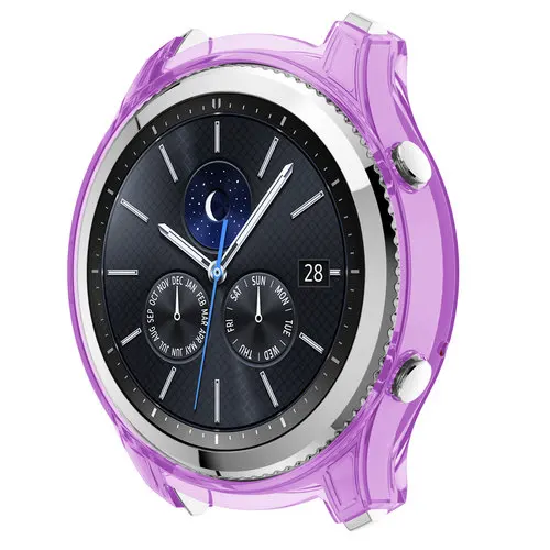 purple Чехол для часов для samsung gear S3, Смарт-часы, защита экрана, защита от царапин, защита от падения, добавить цвет - Цвет ремешка: purple