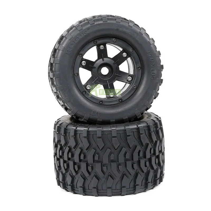 Набор колес для наземной шины(170 мм X 105 мм) подходит для 1/8 HPI Racing Savage XL FLUX Rovan TORLAND Monster бесщеточный запчасти для грузовиков