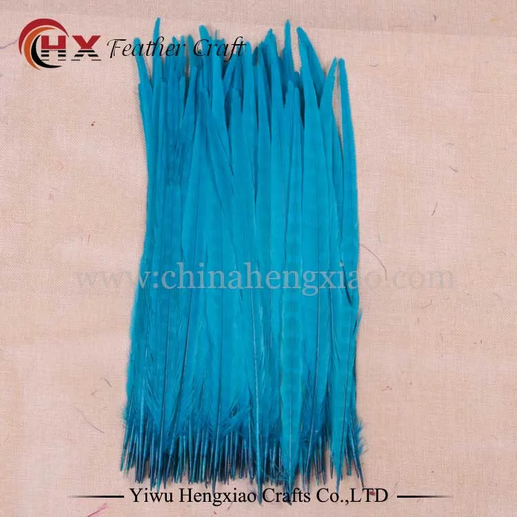 50 шт./лот Ringneck Перья из хвоста фазана 40-45 см/16-18 дюймов перья фазана центральные свадебные украшения 11 цветов - Цвет: Turquoise Blue