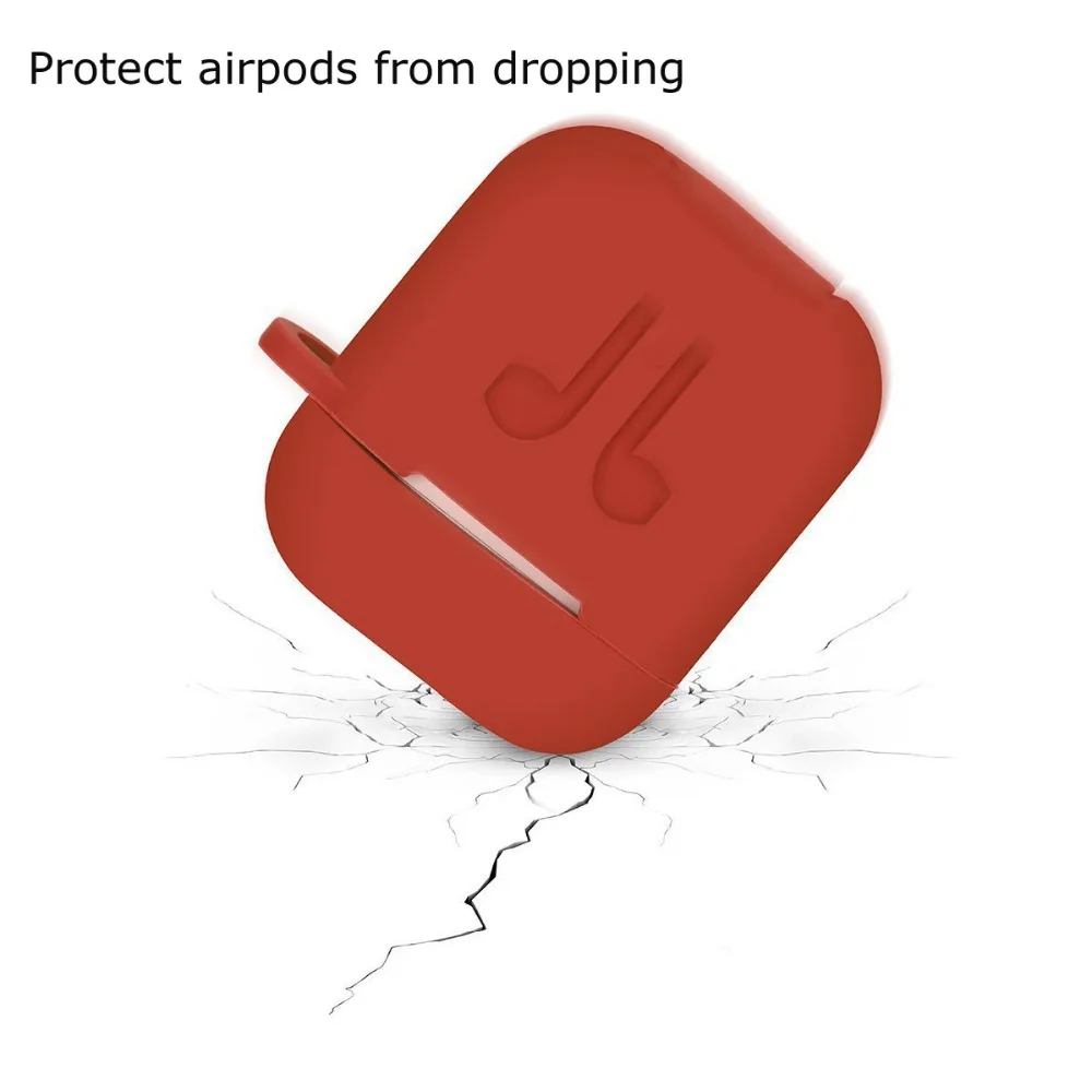Противоударный силиконовый чехол для Apple Airpods мягкий телефона противоударный