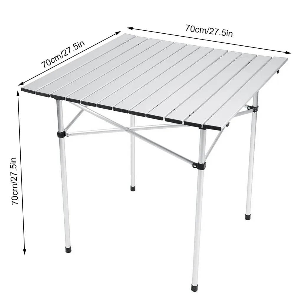 Портативный уличный алюминиевый легкий складной стол для рыбалки 70X70X70cm|Уличные
