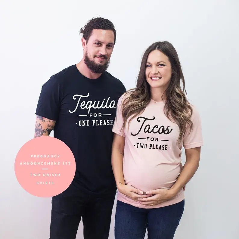 PADDY DESIGN объявление беременности беременных Tacos для двух Tequila One пожалуйста