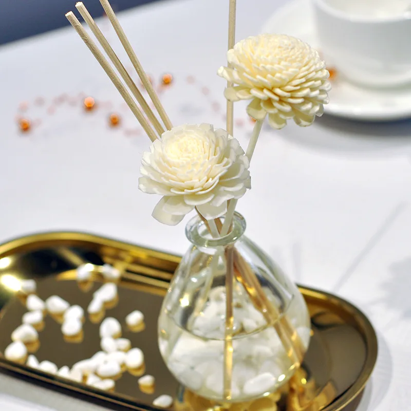 Аромадиффузор 100 мл с натуральными тростниковыми палочками и сушеными цветами