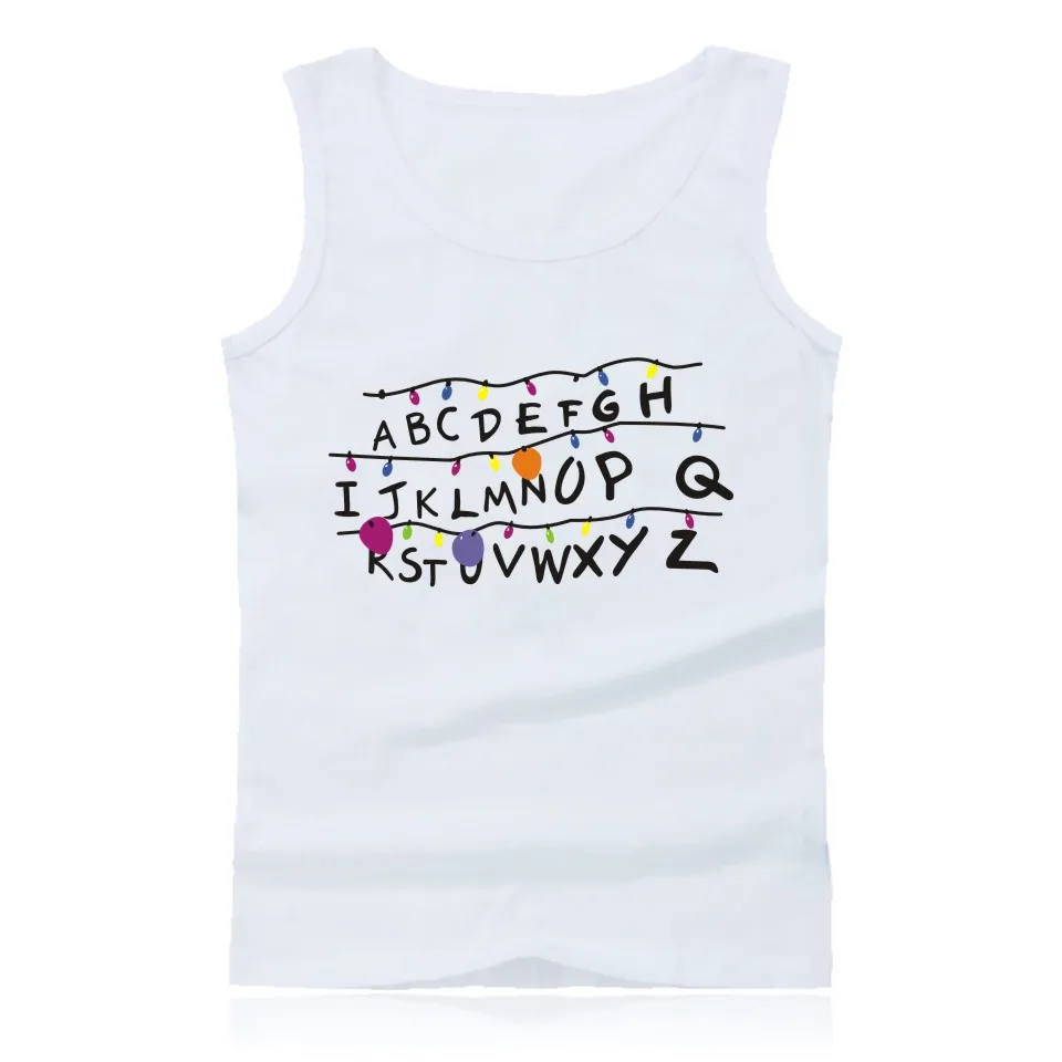 

Montauk Stranger Thing Tank Top Casual No Sleeve Printed Stranger Thing Young Vest Men Clothes Cotton