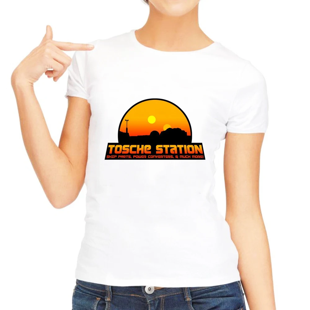 2019 Tatooine футболка женская с коротким рукавом и круглым вырезом пейзаж Футболка