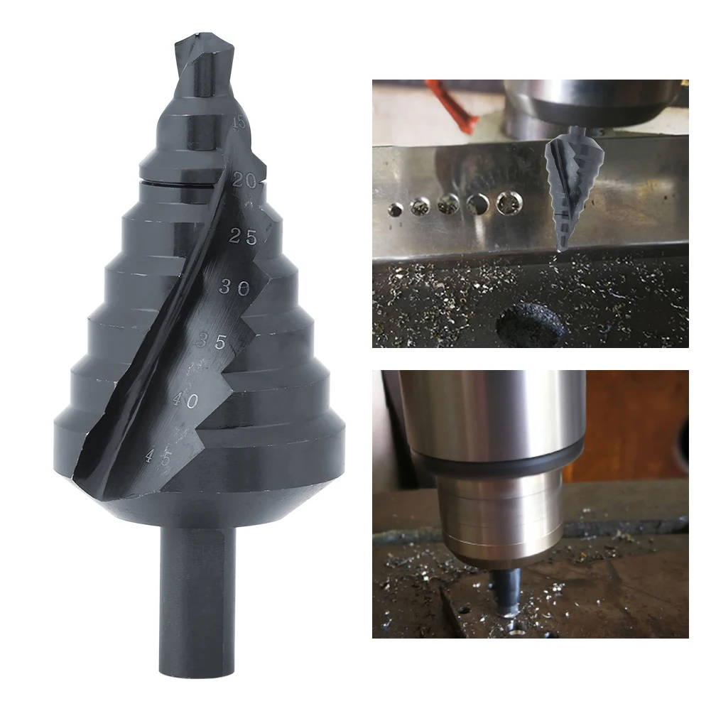 Набор ступенчатых конусных Сверл из быстрорежущей стали с азотным покрытием 1 шт.