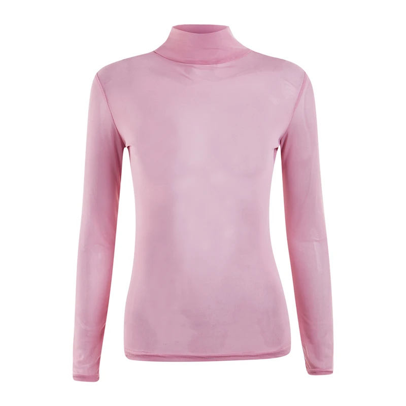 Новинка 2019 сексуальная женская прозрачная Сетчатая футболка с длинным рукавом и