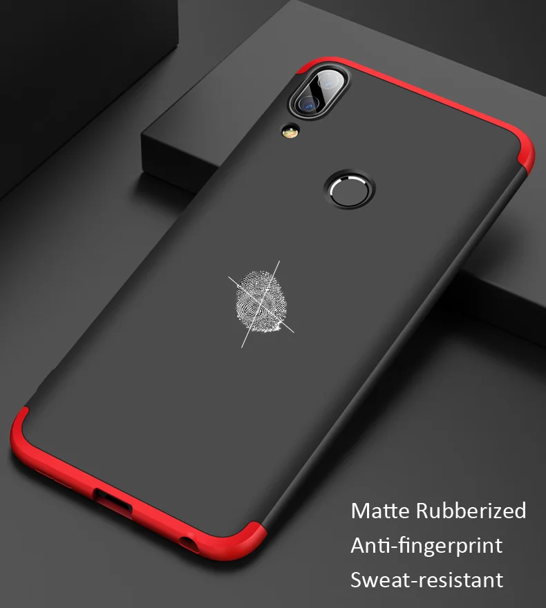 Чехол gkk для Asus Zenfone Max Pro M2 M1 ZB631KL 360 Защитная крышка с кольцом-держателем для пальцев
