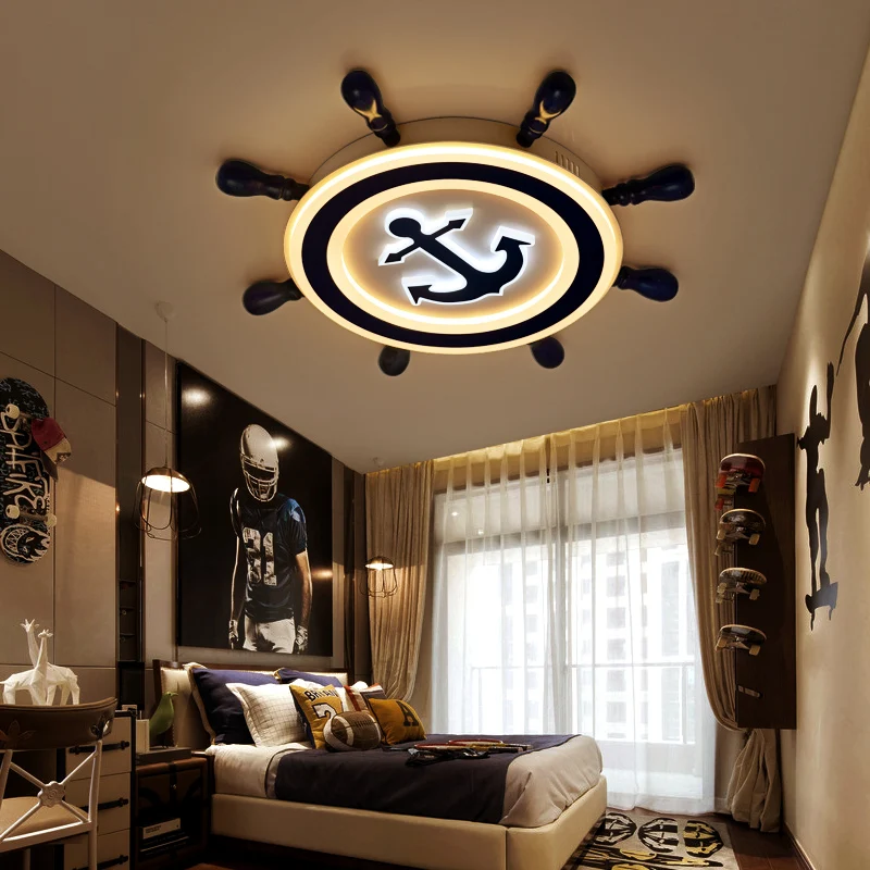 Современные деревянные светодиодные лампы в средиземноморском стиле потолочный