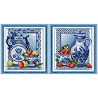 Вечная любовь Рождество синий и белый фарфор китайские наборы для вышивки крестиком экологический хлопок штампованный магазин рекламная акция