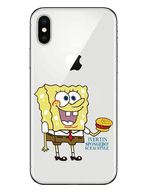 Для iphone 7 6 XS XR чехол Best Friends Forever BFF Spongebob Прозрачный для телефона iPhone 8 6S Plus X 5 5S SE |