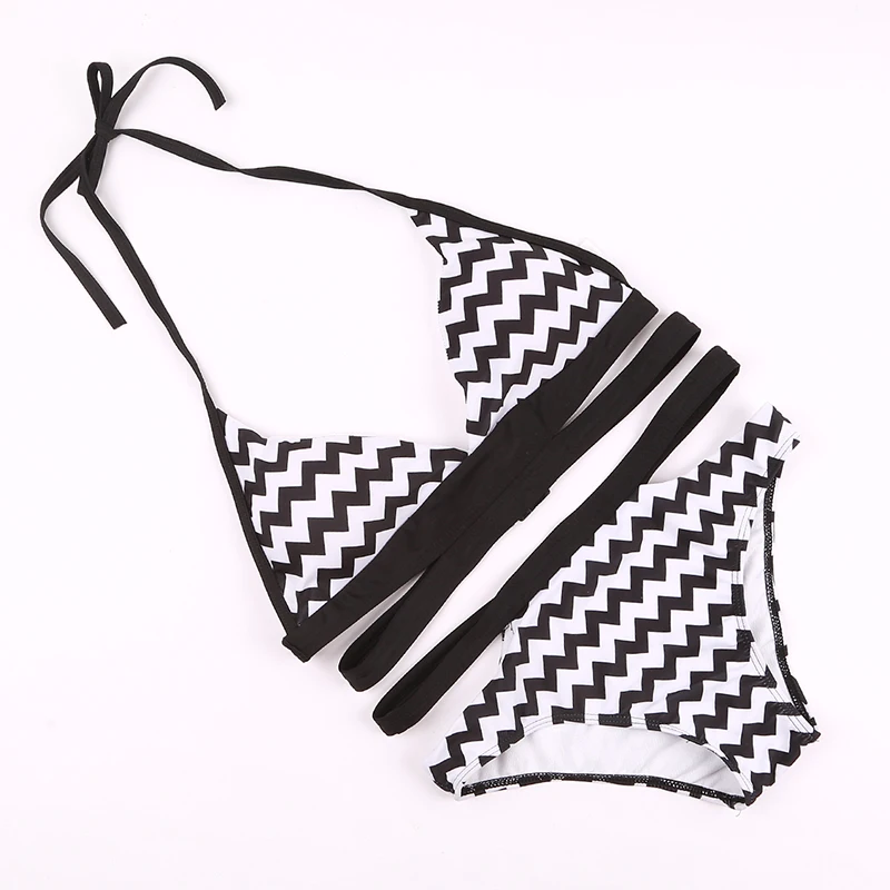 2018 Sexy Bikinis Set Black Backless women Swimwear Bandage Two Piece Biquini Beachwear Push Up Swimsuit Bathing Suit |