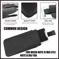 casteel pu leather case for meizu note 9 m8 lite note 8 16x pull tab sleeve pouch bag case cover