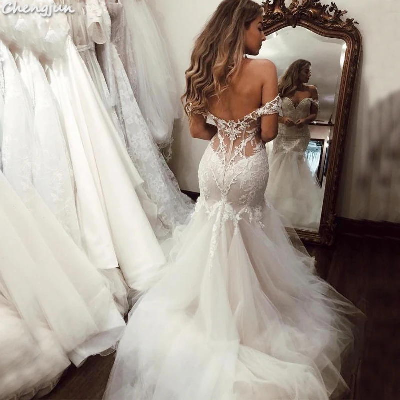 Chengjun Best Selling Western Victorian Romantic Sexy Mermaid Wedding Dresses | Свадьбы и торжества