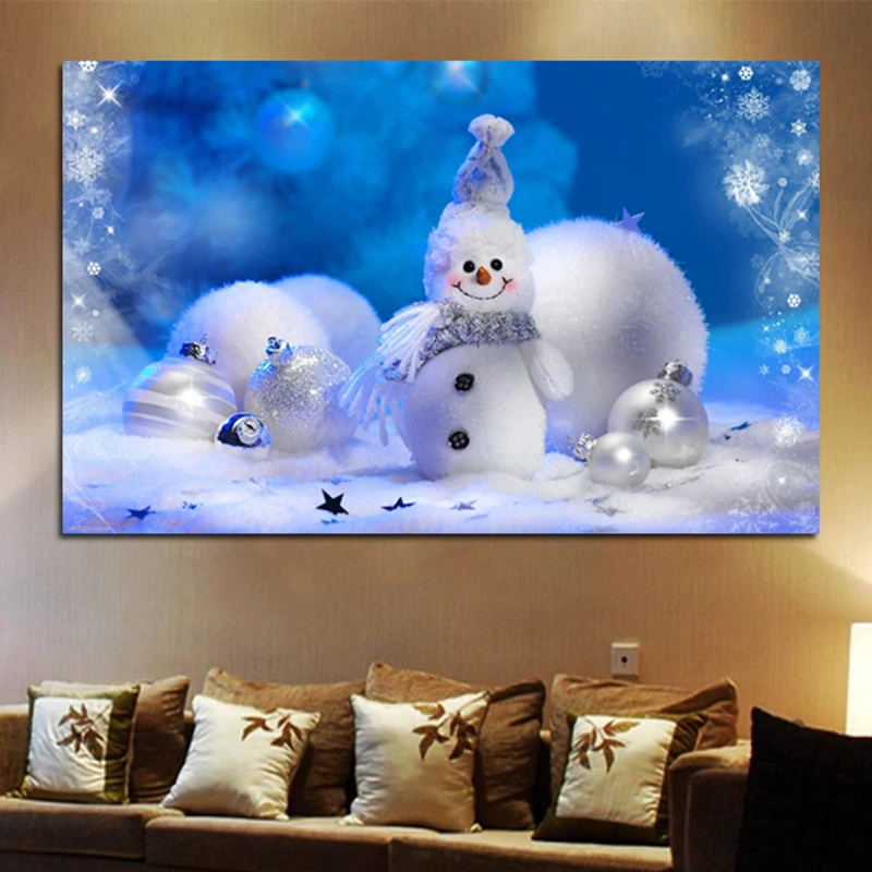 Рекламные рождественские Новогодние украшения для дома картины маслом пейзажа