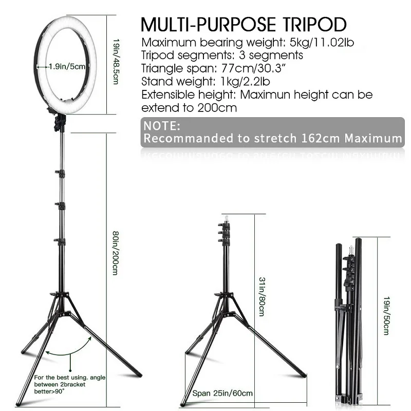 TRAVOR 4 шт./лот СВЕТОДИОДНЫЙ Кольцо вытертые штаны 18 дюймов кольцо лампы dimmable bi цвет