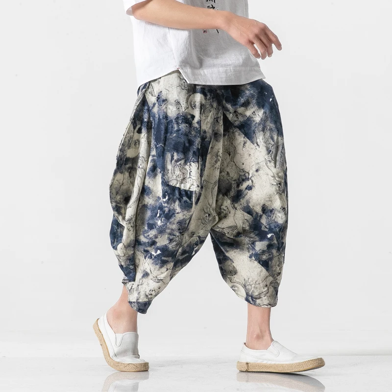 Минималист... 2019 Лето Для мужчин с цветочным принтом Короткие штаны Свободные