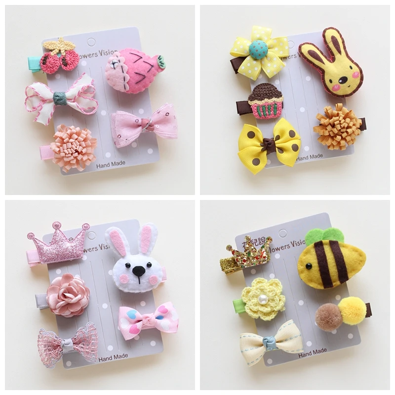 Милые банты для груминга домашних животных 5 шт./компл. заколки волос собак щенков