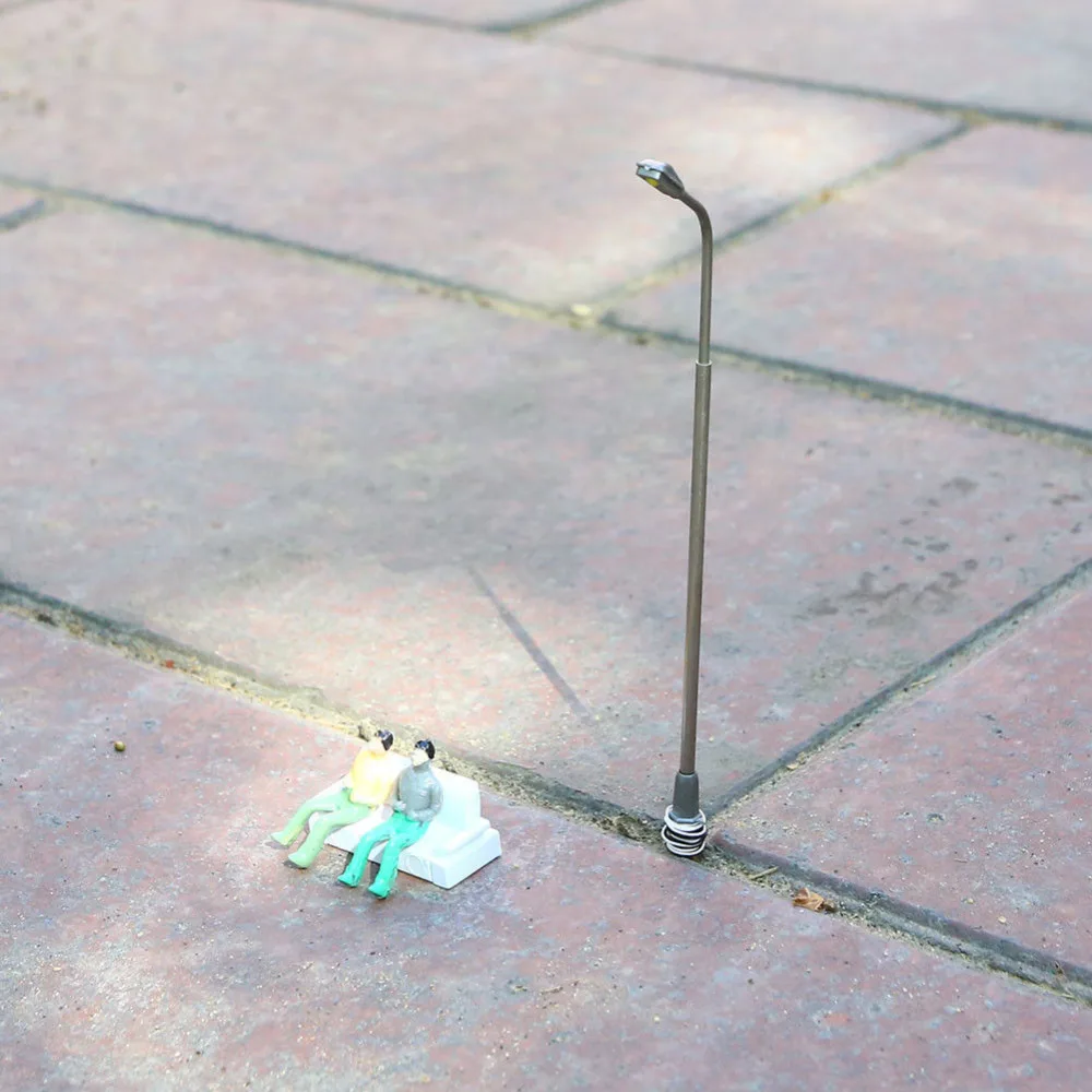 10 шт. металлическая 1: 150 световых полюсов Проводная нержавеющая светодиодная