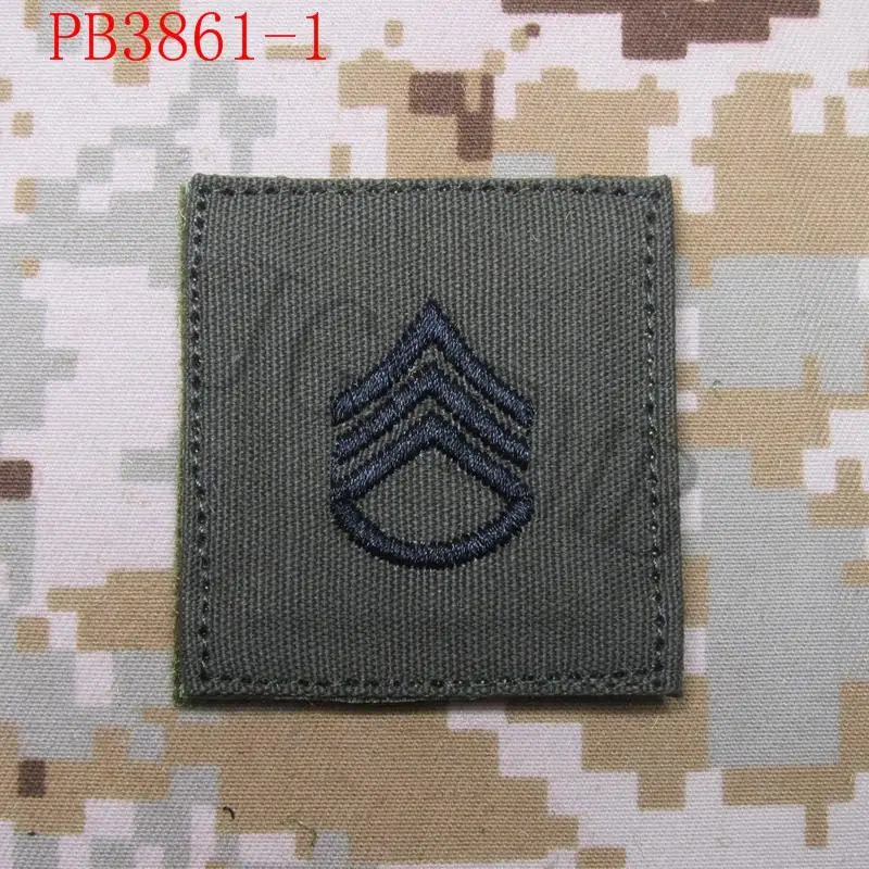 OD зеленый фон черный дизайн военные нашивки с вышивкой в Военном Стиле|embroidery