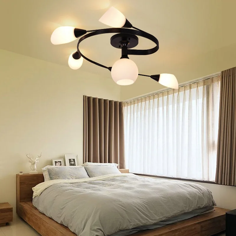 Американская Загородная потолочная лампа современная простая для гостиной