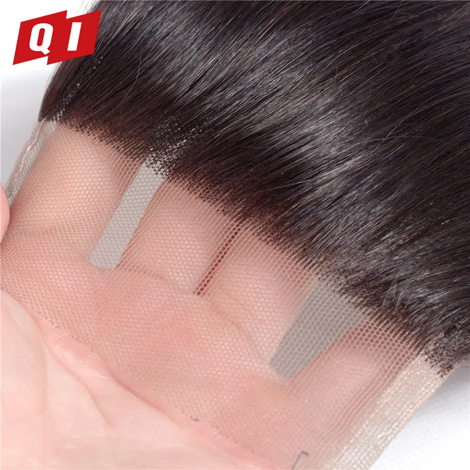 QI Hair Body Wave Brazilian 100% Human Bundles Natural Color 3 With Lace Closure Non Remy Extension | Шиньоны и парики