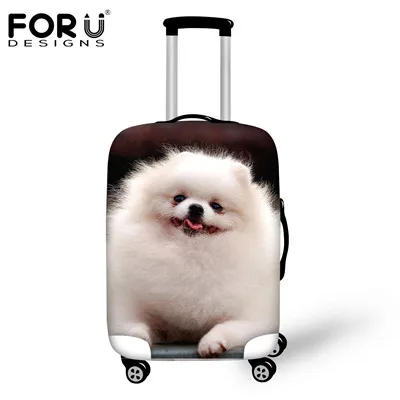 Forudesigns Чемодан защитный чехол 3D померанский шпиц печати путешествия Чемодан крышка животных тележка чемодан Крышка для 18-30 дюймов случае - Цвет: H3454