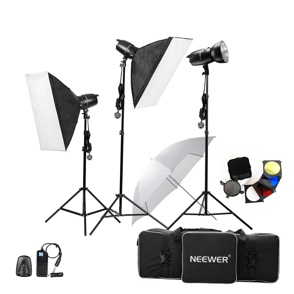 Neewer 750 Вт (250 x 3) профессиональная студийная вспышка стробоскоп светильник