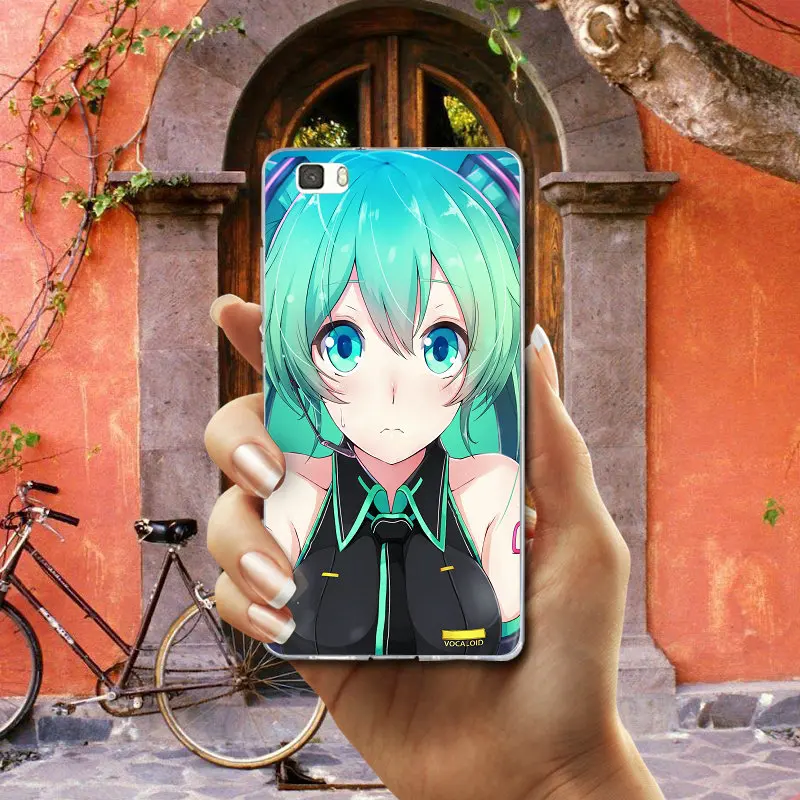 Мягкий мобильный телефон с Аниме Vocaloid Hatsune Miku чехлы из ТПУ для Huawei P8 P9 P10 P20 P30 Honor 7 7X