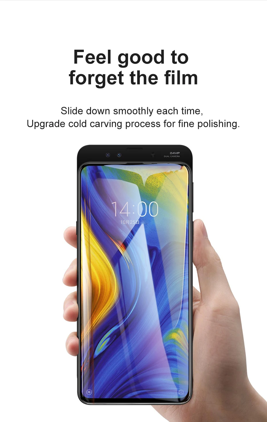Тонкое защитное стекло Baseus 0,3 мм для Xiaomi Mix 3 Защита экрана 9H Защита от царапин анти-синее закаленное стекло для Xiaomi Mix3