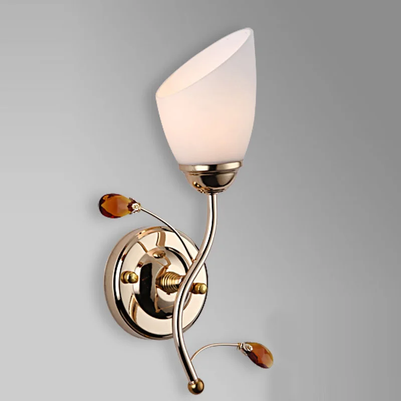 Современный стеклянный абажур хрустальное украшение настенный светильник для