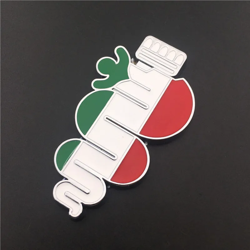STICKER and silver Клевера, а также для Sportiva Передняя решетка эмблема Стикеры для Alfa Romeo Giulia Giulietta Mito 147 154 155 156 164 159 GT стельвио авто - Название цвета: STICKER and silver