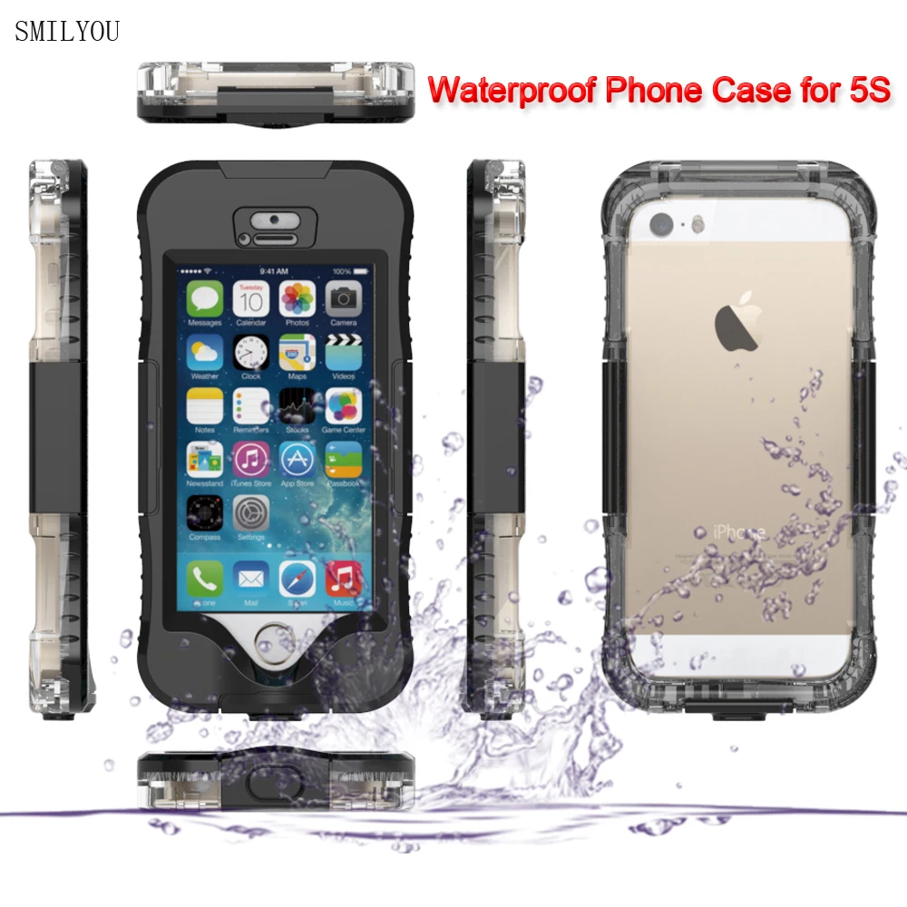 

SMILYOU Waterproof Phone Case for iphone 5S Heavy Duty Protection Case for iphone 5 5s Diving Phone Case